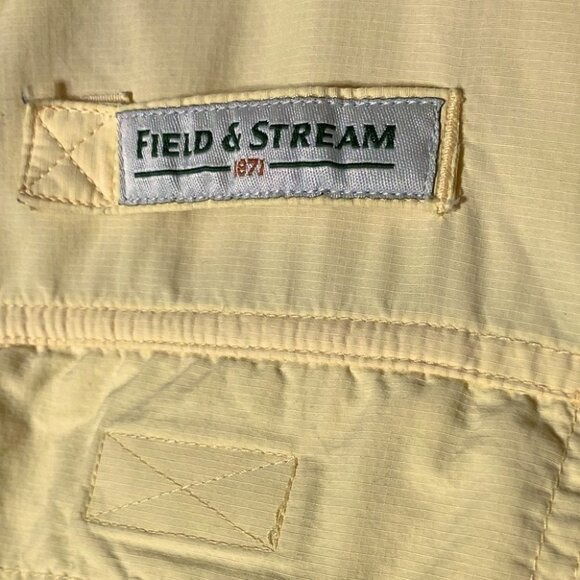 Field & Stream Yellow Button Up Fishing Shirt L - Picture 6 of 10
